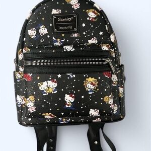 Loungefly Hello Kitty Zodiac Print Womens Double Strap Shoulder Bag Purse